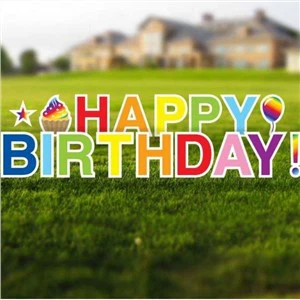 Rètols de pati d'aniversari de plàstic ondulat