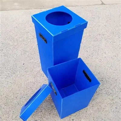 Paperera de reciclatge de plàstic ondulat de PP